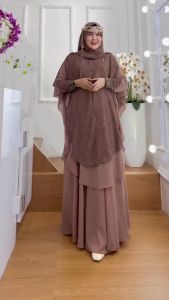 BISA COD Set Gamis Syari Jubah Kode SARMALA Bahan Ceruty Babydoll Premium By Ory AjeZas Collection