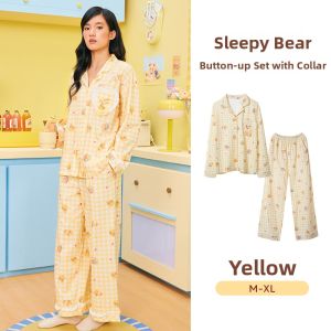 NAITANGPAI | Sleepy Bear Loose Fitting Pajamas Long Sleeve