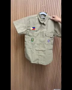 BSP Khaki Polo Repellant Fabric | Scouting Uniform | BZ Boutique
