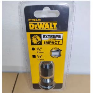 DeWalt | DEWALT DT7508-QZ Impact Wrench Adapter 1/4" Hex to 1/2" Square Drive Ratchet Spanner Set Tool Accessory Drive Converter
