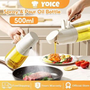 Yoice 500ML 2 In 1 Sprayer Oil Bottle Oil Container Bottle Oil Dispenser With Spray Condiments Container Bottle Anti-leakage Oil Air Fryer For Kitchen Cooking
