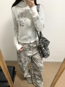 Quần Jeans Denim Ống Rộng Cạp Cao Phong Cách Mỹ Retro Cho Nữ Quần Dài Đến Sàn Có Kiểu Dáng Cà Vạt Cắt Thẳng Quần Thường Ngày