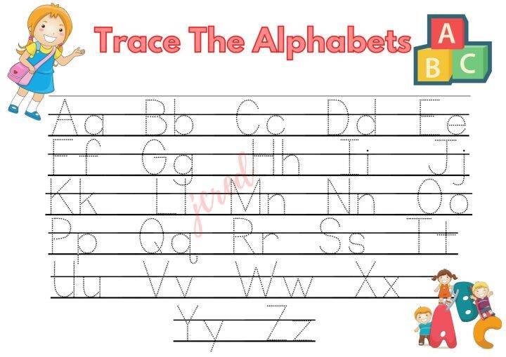 Tracing Alphabet| Laminated| Reusable|125 microns| Names| Numbers ...