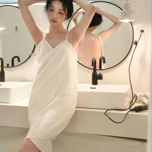 RORK | Slim Lightweight Summer Sleepwear with Strap Towel Dress