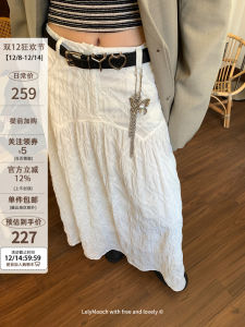 กระโปรงสั้นลายสก็อตสีขาว ทรงเอ ความยาวปานกลาง สำหรับผู้หญิง กระโปรงทรงเอเอวสูง ทรงหลวม สไตล์ลำลอง ผลิตจากผ้าไนลอน