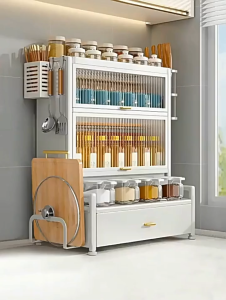 2/3 Layers Multi Functional Seasoning Cabinet Modern Style Kitchen Cabinet
