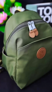 AOLONG Mesa 5077 # Tas Ransel Wanita Bahan Parasut Premium Motif Polos Berukuran Mini Cocok Untuk Remaja