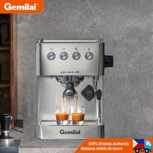 Gemilai เครื่องชงกาแฟ CRM3005Eเครื่องชงกาแฟเอสเพรสโซถังน้ำ2.7ลิตรสำหรับนมบำรุงผิวพรรณเข้มข้นกึ่งอัตโนมัติแรงดัน15Bar เครื่องชงกาแฟ58มม. สำหรับการค้า/เครื่องบดในครัวเรือน