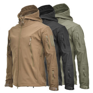 Mens Tactical Jackets Military Combat Jackets Water Repellent Army Jacket Shark Skin Soft Shell Windproof Tactical Clothes