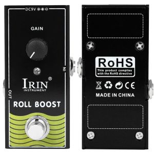 IRIN | IRIN RF-14 Roll Boost Electric Guitar Effects Pedal Clear Tone Boost 35dB of Boost Effect True Bypass Pedal Guitar Accessories