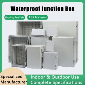 IP66 Waterproof Gray/Transparent Cover Enclosure Power Junction Box ABS Plastic Hinge Outdoor Electronic Distribution Box