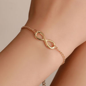 🔥Fashion Retro 8 Word Buckle Alloy Bracelet Metal Adjustable Clasp Chain Bracelet LovelylifeFu👍