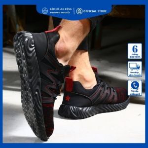 Giày bảo hộ lao động JB908 dáng thể thao siêu nhẹ đế lót uốn dẻo chống đâm xuyên có mũi thép chống va đập bảo vệ mũi chân