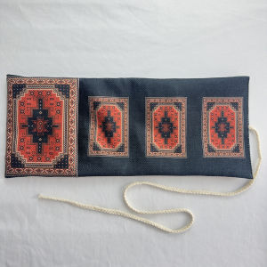 Ethnic Style Tarot Storage Bag with Colorful Geometric Pattern Design Tarot Table Cloth Divination Durable Fabric Wrap Pouch