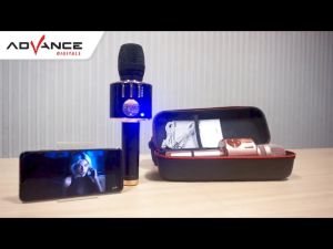 Microphone Speaker Karaoke Advance AMS-28 Bluetooth Portable Mic Wireless Speaker