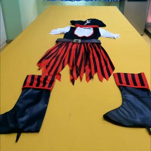 Girl Pirate Cosplay Costumes Masquerade Performance Suit Include Hat Boot Covers Caribbean Pirate Captain Sailor Costumes