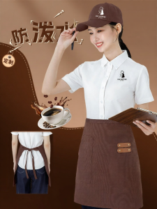 Waterproof Canvas Half-Apron for Café and Food Service
