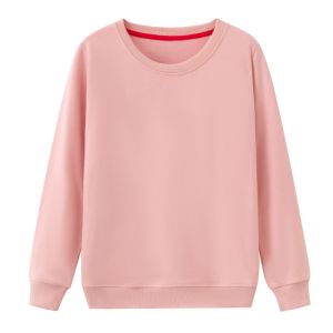 Casual Cotton Sweatshirt Spring Autumn Loose Fit Solid Color round Neck Long Sleeve Sporty Streetwear Fashionable Womens Top