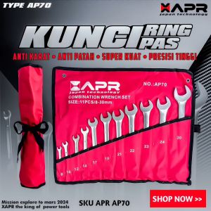 Kunci ring pas APR JAPAN Tipe AP70 8mm - 30mm TEKIRO kalah jauh