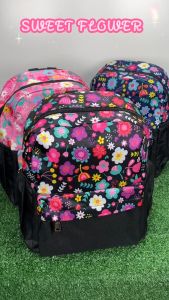 Peonia PNA SWEET FLOWER Ransel Tas Wanita Laptop Punggung Kantor Kerja Sekolah Kuliah Outdoor Trendy Fashion Style Travel Casual Backpack Anak Remaja Perempuan Selempang Cewek Bag