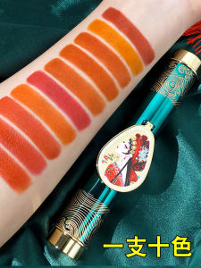 ลิปสติกเนื้อแมท 10 สี หนึ่งแท่ง ไม่มีรอยเปื้อน สีติดทนนาน สีเหลือง โทนสีผิวธรรมชาติ มะเขือเทศและเฉดสีเลือดสีส้ม