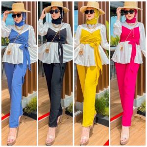 ONE SET VIRAL LESTI / SETELAN LESTI VIRAL HM ZRA IMPORT BKK BANGKOK KEKINIAN OOTD FASHION HIJABERS