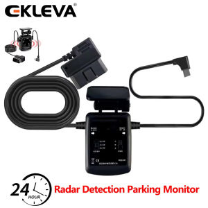 EKLEVA 24h Radar Detection Parking Monitor OBD 2 Hardwire Kit 12V/24V to 5V 3A Car Charger Cable Type C/Mini USB for Dash Cam Camcorder CAR DVR