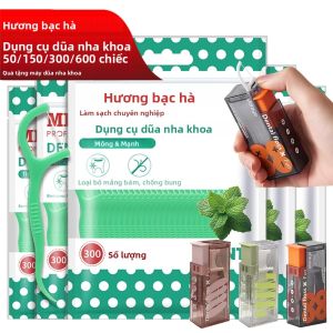 Que Chỉ Nha Khoa Siêu Mảnh Mint 50/150/300/600 Chiếc - Kích Thước Nhỏ Gọn Tiện Lợi Khi Đi Du Lịch Chất Liệu PE Chăm Sóc Răng Miệng Cần Thiết Với Hộp Chỉ Nha Khoa Mini