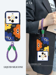 Creative Silicone Phone Case for Huawei Mate60 pro Full Cover Anti-Fall Large View Window Monster Design Anti-Slip Lens Protection