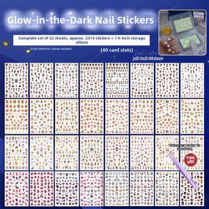 QIFUXING | Waterproof Luminous Nail Stickers for Girls