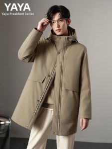 Versatile Warm Mens Long Padded Down Jacket