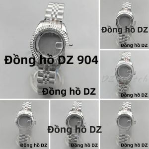 DZ 28MM Đồng Hồ Nữ Vỏ Dây Đeo Bằng Thép Không Gỉ Trọn Bộ Đánh bóng/Dốc/Trang Trí Bằng Kim Cương Kính Sapphire NH05 NH06 Phụ Kiện