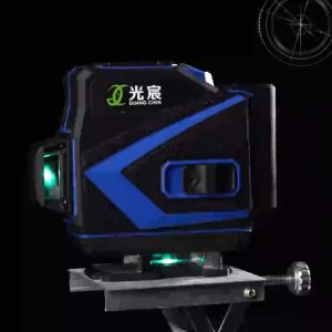 HL 8/12 Line 3D Green Light Laser Level: Auto-Leveling & 360° Rotating LED Display