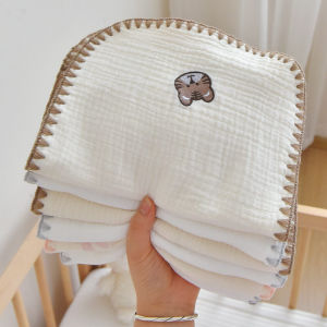 Pure Cotton Newborn Flat Pillow Anti-spitting Milk Pillow Soft Breathable Baby Sleeping Cushion 25*40cm