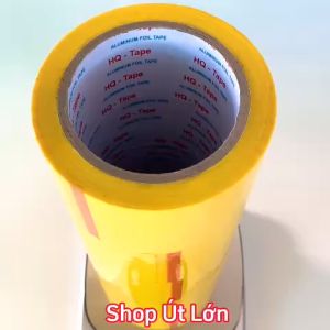Băng keo màu vàng OPP rộng 6cm dài 75 mét lõi giấy 3mm 1 cây 5 cuộn giá tại xưởng