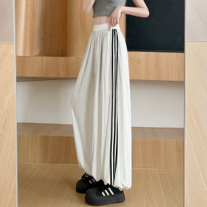 LANMENGYA | Slouchy Relaxed Striped 3-Stripes Lounge Pants