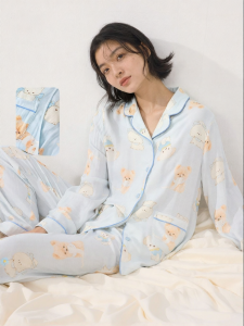 Q21 | Postpartum Bamboo Fiber and Silk Nursing Sleepwear