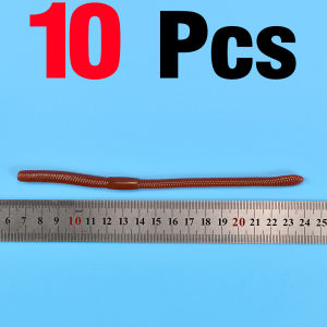 10Pcs 18cm TPR Earthworm Lures Wobbler Fake Baits for Sea Fishing Carp Trout Bass - Fishing Accessories
