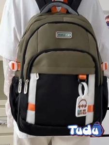 Balo nữ Tudu thời trang Hàn Quốc chống nước có ngăn laptop balo học sinh nam ba lô sinh viên 012