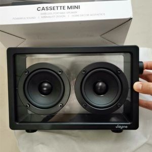 Jayine ลำโพง บลูทูธ ย้อนยูคมินิม ใส ลิสต์ HIFI บ้านเดสก์ คอมพิวเตอร์ พกพา ลำโพงย้านความถี่ ต่ำสถี่ สเตอริโอ