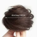 New High Temperature Synthetic Hair Bun With Elastic Rubber Band Brown Black Tousled Messy Hair Extensions Ponytail For Women. 