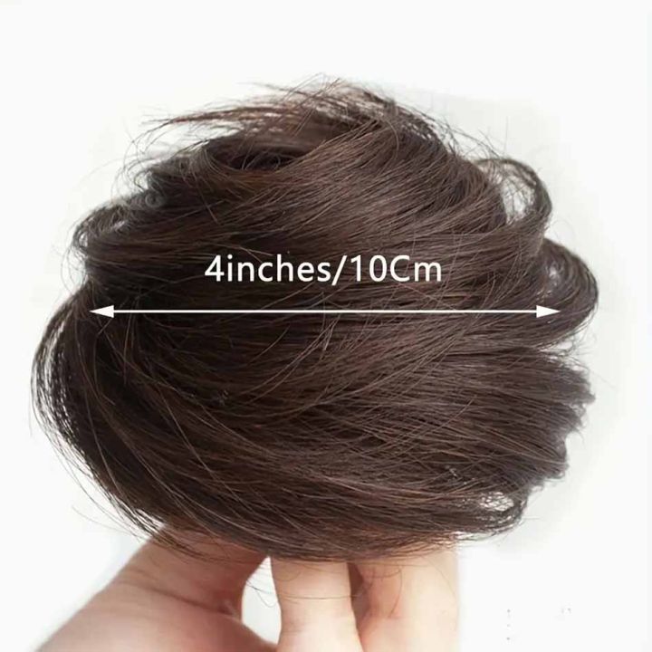 New%20High%20Temperature%20Synthetic%20Hair%20Bun%20With%20Elastic%20Rubber%20Band%20Brown%20Black%20Tousled%20Messy%20Hair%20Extensions%20Ponytail%20For%20Women%20-%20Image%203