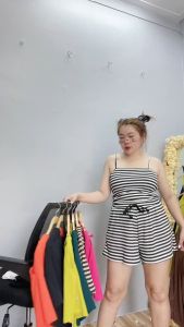 COMBO Quần đùi kèm áo dây bigsize BIGSIZE CÔ NHỎ chất liệu thun tăm co giản thấm hút mồ hôi SET19