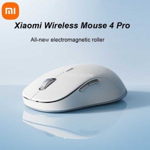 Xiaomi | Xiaomi Wireless Mouse 4 Pro Wireless Bluetooth Mouse No Mouse Pad Needed Electromagnetic Scroll Wheel Silent For Office Laptop