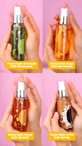 SR12 Facial Wash 100ml Sabun Cuci Muka Greentea Mengurangi Minyak Berlebih BPOM