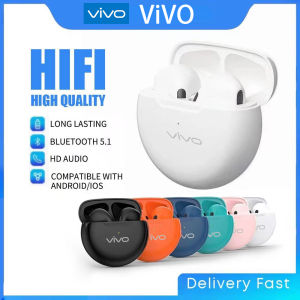VIVO Pro 6 TWS ของแท้หูฟังไร้สายโฟนบลูทูธหูฟังชุดหูฟังสเตอริโอกล่องชาร์จอินเอียร์ขนาดเล็กชุดหูฟังสเตอริโอกันน้ำสำหรับโทรศัพท์มือถือคุณภาพสูง Gratis Ongkir