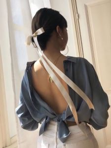 White Ballet Style Ribbon Butterfly Knot Hair Clip Ball Head High Sensation Spring Clamp Hair Card Female Accessories