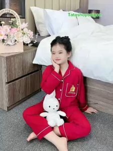 8 đến 42kg - Bộ pijama mặc ngủ cho bé trai bé gái size đại vải lụa hàn cao cấp mềm mát 089