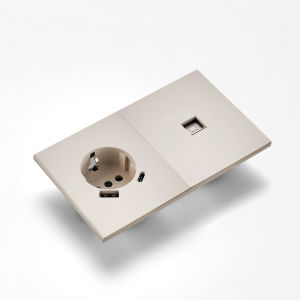 Skin Sensation USB A+C 1 Socket Computer Skin Feel Paint Embedded Integrated Panel Power Sockets DIY Combination Embedded Paint