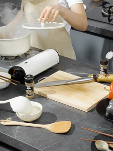 SyokSyok ECOCO Kitchen Lid Organizer Rack Pot Cover Holder Cutting Board Stand with Drip Tray Storage for Countertop